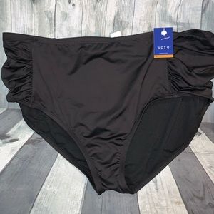 APT 9 High Waist Bikini Bottom Black 3x NWT